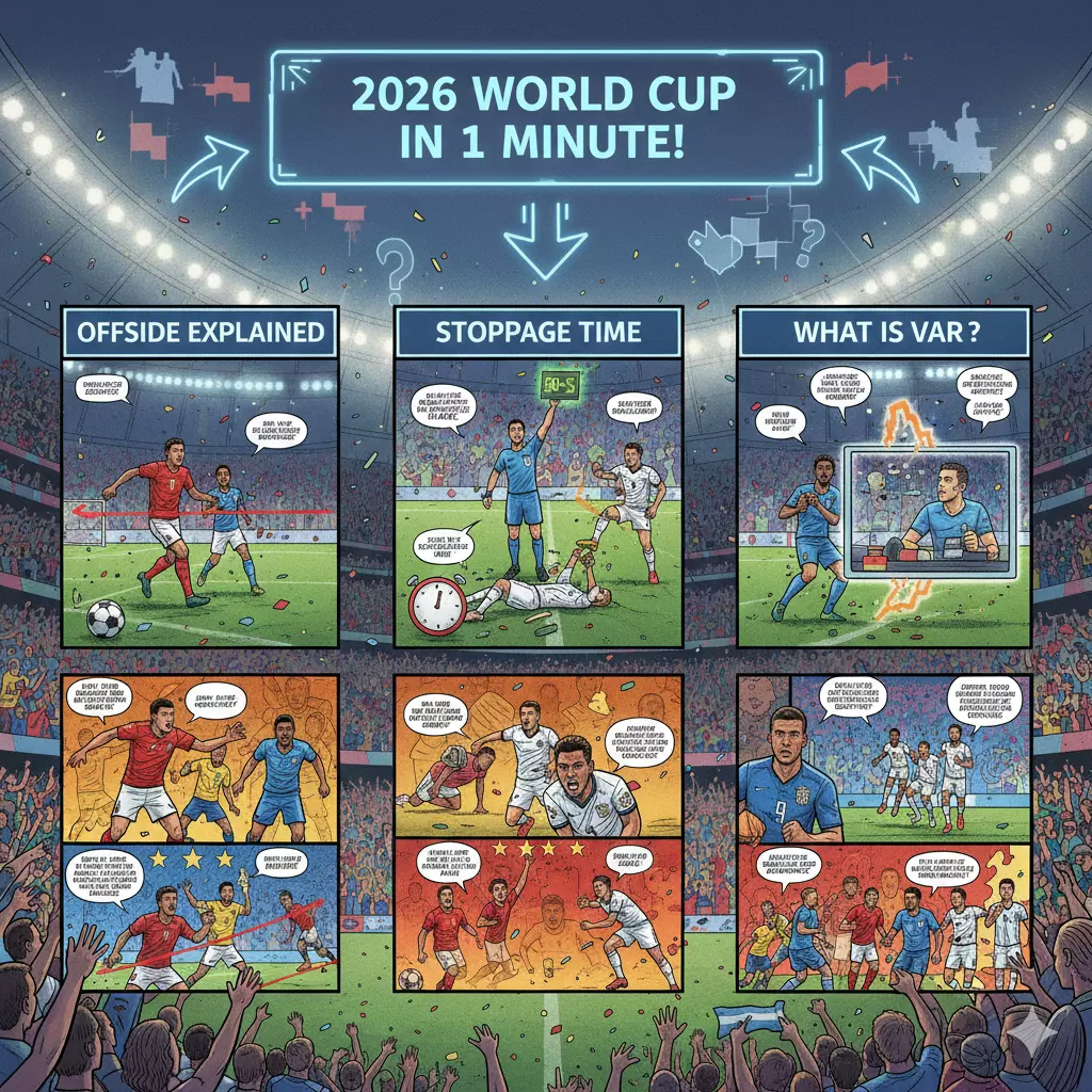 2026 世足規則教學圖,解析足球越位、傷停補時、VAR是什麼三大觀賽重點