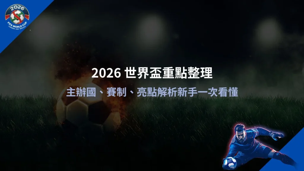 2026世界盃重點整理示意圖,涵蓋主辦國資訊、賽制變動與賽事亮點